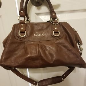 Coach leather brown bag